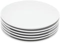 Miicol Ceramic Appetizer Plates Set of 6, White Dessert Plates 8 Inch