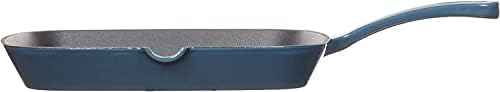 Cuisinart , 9.25" Square Grill Pan, Enameled Provencial Blue