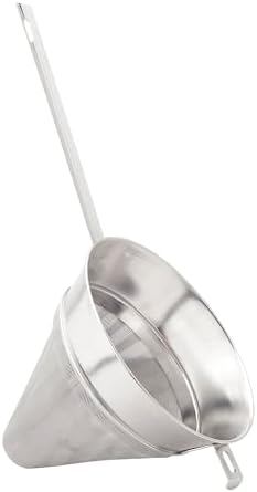 HIC Kitchen Chinois Fine-Mesh Cone Sieve, 18/8 Stainless Steel, For