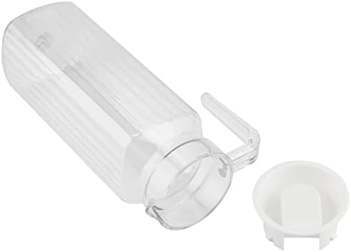 Acrylic Beverage Pitcher Transparent Striped Design with Lid for Cold