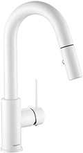 AguaStella AS59W White Bar Faucet with Pull-Down Sprayer