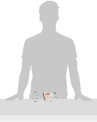 Pyrex Prepware 1 Cup Measuring Cup, Clear w/ Red Measurements