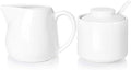 ONTUBE Porcelain Sugar Bowl and Creamer Set of 3, White