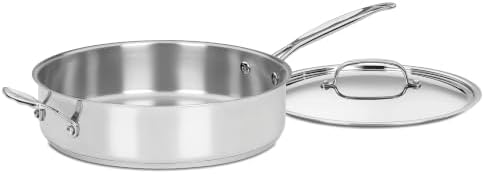 Cuisinart 5.5 Quart Sauté Pan w/ Cover, Stainless Steel Pan with Lid