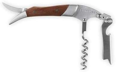 Le Creuset Black Walnut Corkscrew Wine Opener