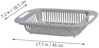 3 Piece Expandable Colander Basket Set, PP over Sink Strainers