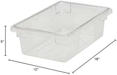 Rubbermaid Commercial 3309CLE Food/Tote Boxes, 3 1/2gal, 18w x 12d x