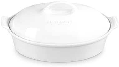 Le Creuset Stoneware Covered Oval Casserole, 4 qt.