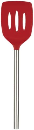 Tovolo Slotted Silicone Spatula Turner Slotted Stainless Steel Handle