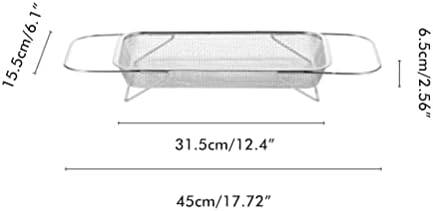 Strainer Basket, Stainless Steel Expandable Over the Sink Colander