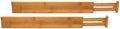 Lipper International Bamboo Kitchen Drawer Dividers, Set of 2