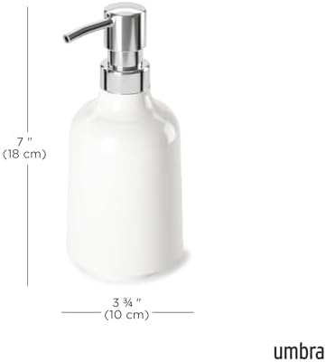 Umbra Step Refillable Soap Dispenser, 13 OZ, White