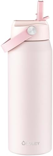 Oldley 24oz Insulated Water Bottle with Straw, Stainless Steel Water