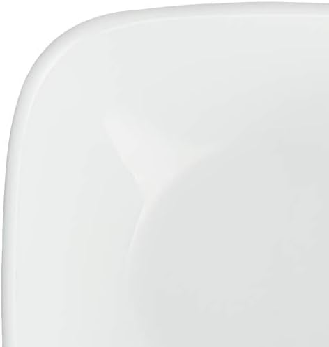Corelle Vitrelle 2-PC Large 1-Qt Glass Serving Bowl, Crack and Chip Resistant, Square Serving Trays, White