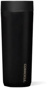 Corkcicle Commuter Cup 17 oz Travel Mug with 360° Sip Lid, Matte Black
