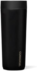 Corkcicle Commuter Cup 17 oz Travel Mug with 360° Sip Lid, Matte Black