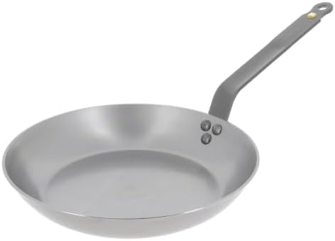 de Buyer MINERAL B Carbon Steel Fry Pan - 8” Diameter, 5.5” Cooking