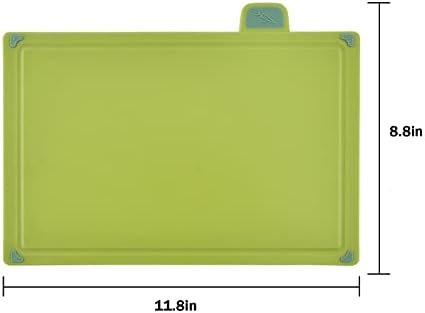 Plastic cutting board with storage shelf.Thicker Chopping Board Set