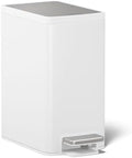 Kohler 6 Liter Stainless Steel Step Trash Can, White