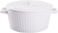 WHJY White Colorful Ceramic Casserole Dish with Lid,1 Quart Ceramic
