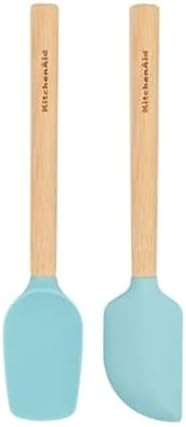 KitchenAid Bamboo Wood Handled MINI Spatula Set with Silicone Head