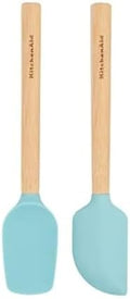 KitchenAid Bamboo Wood Handled MINI Spatula Set with Silicone Head