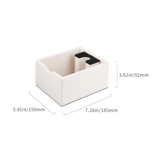 watchget Espresso Knock Box Portafilter Tamping Stand, White