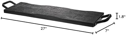 Godinger Wood Serving Tray, Charcuterie Platter Cheese Board with
