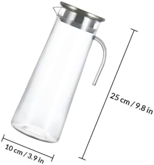 Ice Water Pitcher 1.2l Acrylic Stainless Steel with Lid