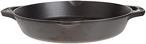 Lodge Pre-Seasoned Cast Iron Round Grilling Basket, 12 Inches
