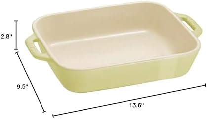 STAUB Ceramic 2-Piece Rectangular Baking Dish Set, Macaron Pastel