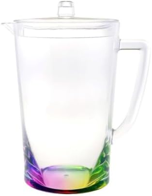 Water Pitcher with Lid for Outdoor Entertaining, 2.75 Quart Clear