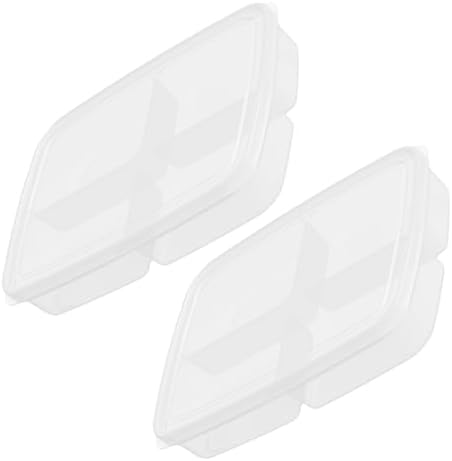 Garneck 2pcs Fridge Food Container with Lid, Plastic Organizer Xmas