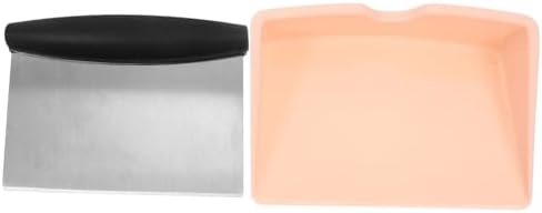 2-Piece Stainless Steel Dough Cutter and Bench Scraper Set Reusable