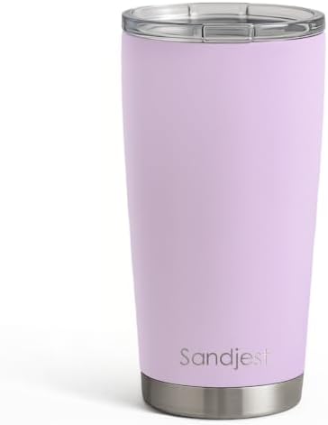 SANDJEST Purple Tumbler 20oz Stainless Steel Double Wall Vacuum