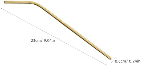 Drinking Straws Set with Brush, Bent and Straight Stainless Steel