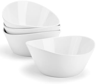 48 oz Porcelain Salad Bowls, Large Serving Bowls for Pasta, Set of 4