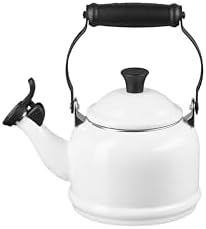Le Creuset Demi Kettle with 2 Mugs, White/Black
