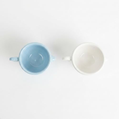 Ceramic Egg Holder, Set of 2, White and Blue