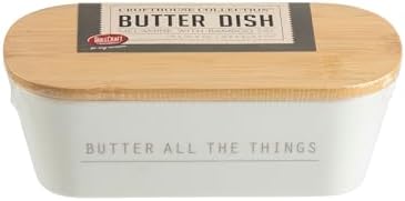 Tablecraft Butter Dish with Lid, 7.75 x 3.25 x 2.5, Melamine