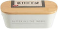 Tablecraft Butter Dish with Lid, 7.75 x 3.25 x 2.5, Melamine