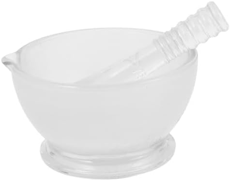 Glass Pestle Bowl Set 75ml with Pestle for Kitchen and Lab