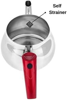 DESTALYA Stainless Steel Turkish Teapot Set with Strainer