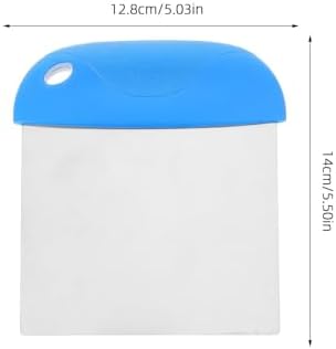 Dough Cutter Stainless Steel with Blue Plastic Handle for Cake Pizza