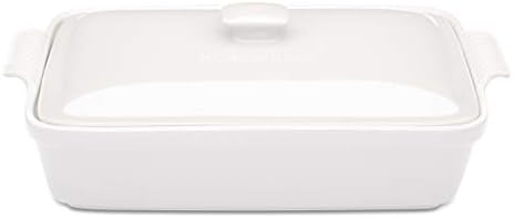 Rossallini Stoneware Casserole Dish with Lid, 4.23 Quart