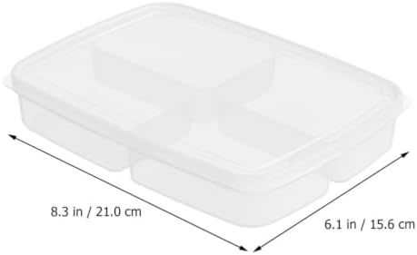 2pcs Fridge Compartment Box, PP Divided Storage Container with Lid