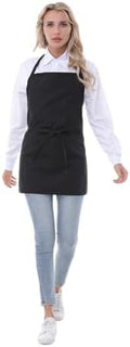 Chef Aprons for Women with 3 Pockets, Kitchen Work Apron for Cooking