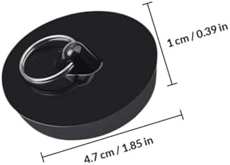 4pcs Bathtub Sink Plug with PVC Stainless Steel Seal Covers