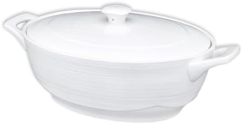 9" x 6.5" Oval Ceramic Casserole Dish with Lids