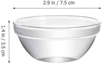 FRCOLOR 10pcs Large Glass Salad Bowls Set Creative Household Food and